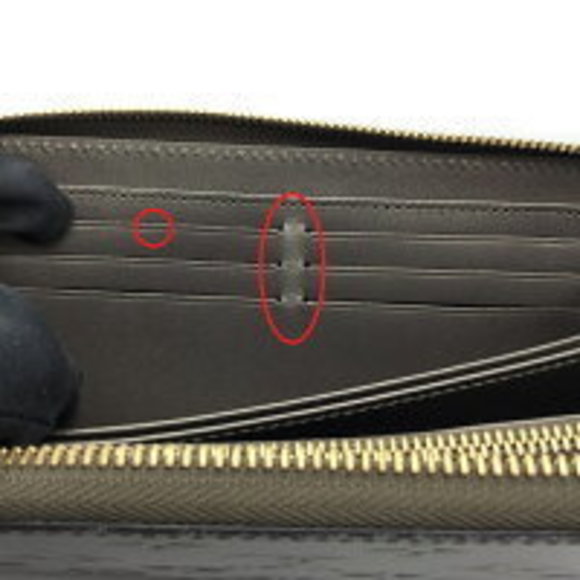 LOUIS VUITTON Zippy Wallet Champagne Metalize Grey Long Vernis - Picture 14 of 16